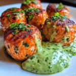 Salmon Balls with Creamy Avocado Sauce: Healthy Dinner Ideas
