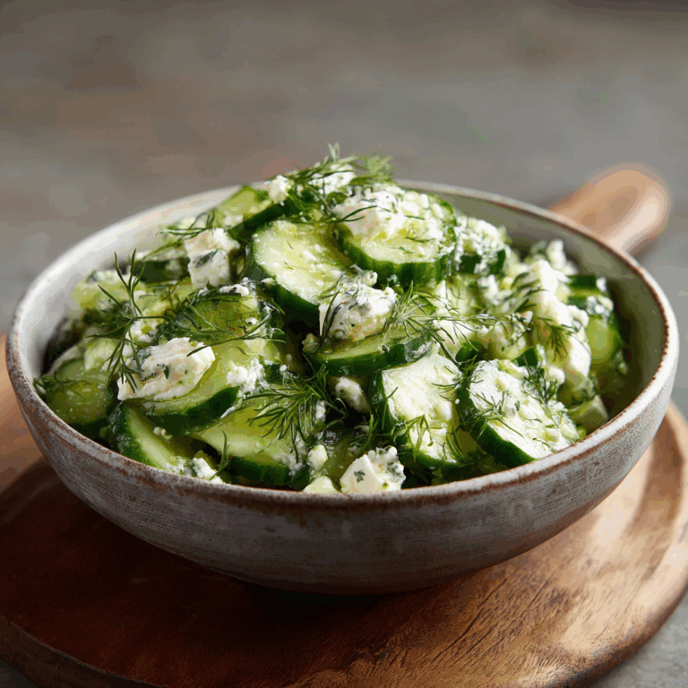Smashed Cucumber Salad – With Feta and Dill