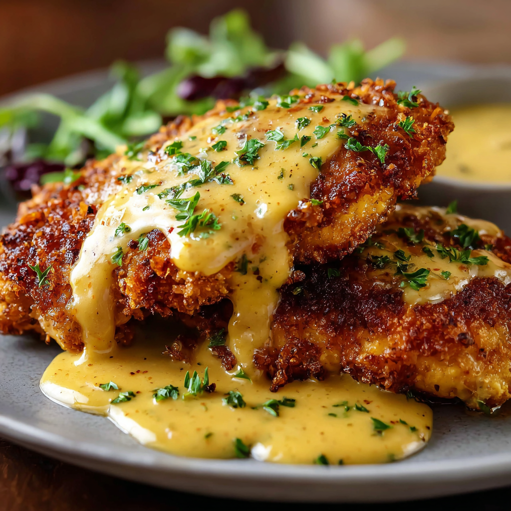 Pretzel Chicken with Mustard-Cheddar Sauce: An Amazing Ultimate Recipe