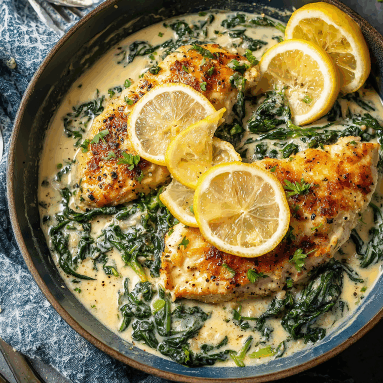 Lemon Parmesan Spinach Chicken