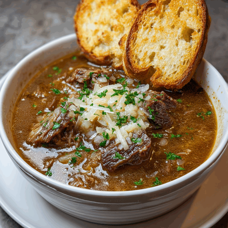 French Onion Beef Short Rib Soup
