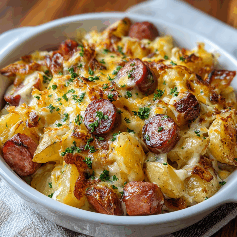 Cheesy Ranch Potatoes and Smoked Sausage