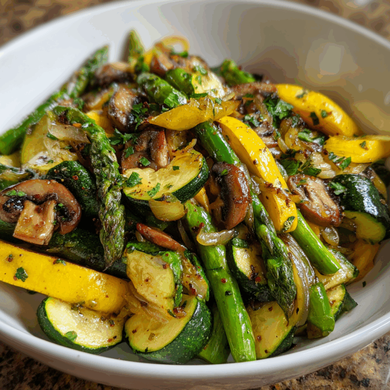 Flavorful Asparagus with Zucchini and Squash