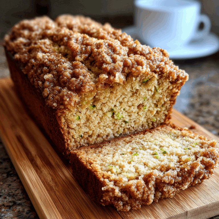 Cinnamon Streusel Topped Zucchini Bread Bakery Style: A Stunning Loaf