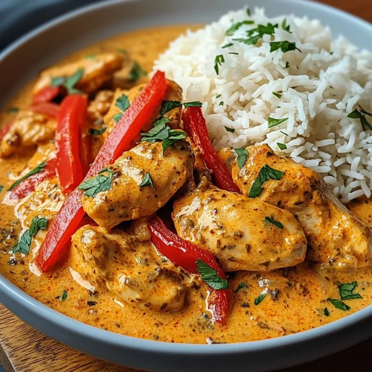 Creamy Paprika Chicken with Rice