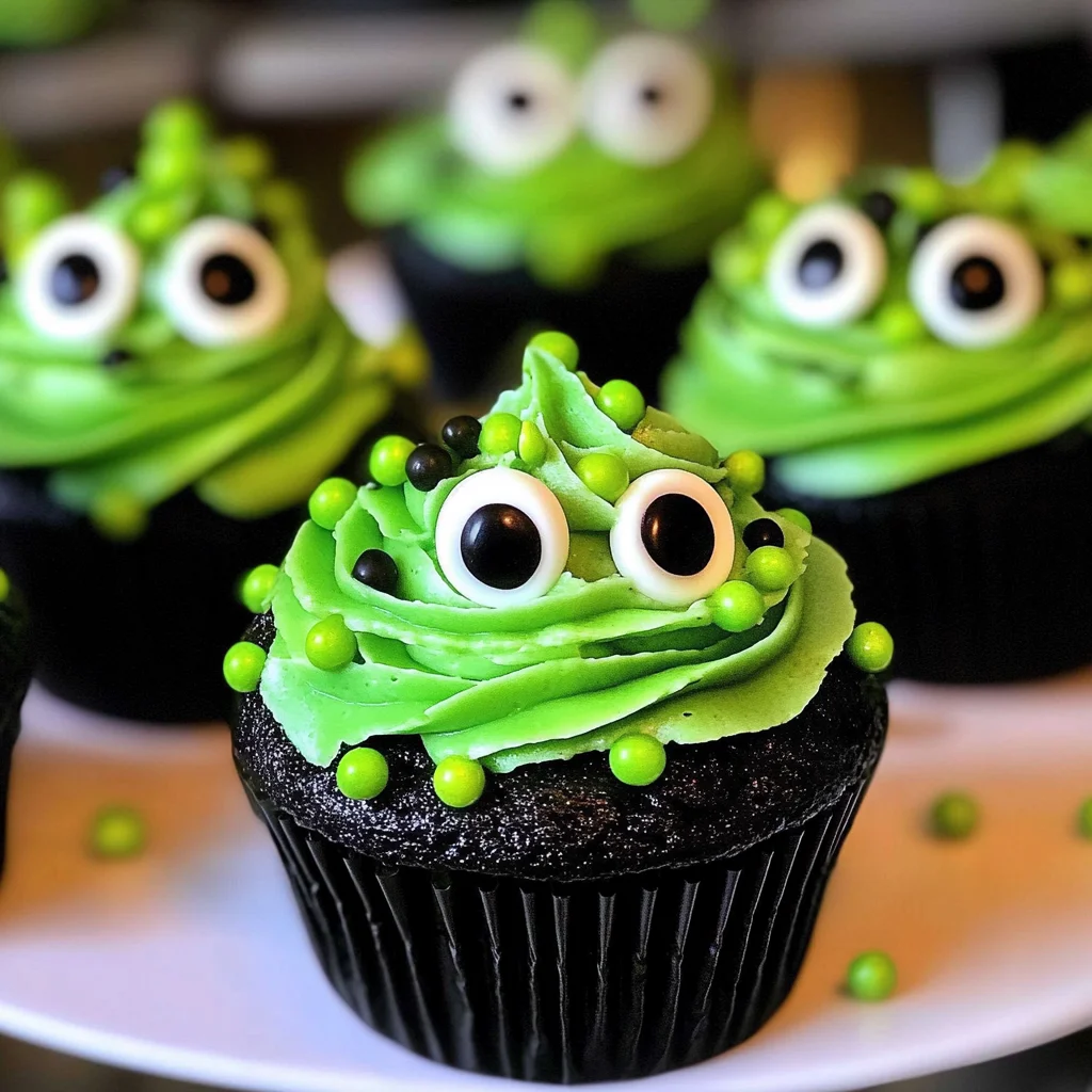 Halloween Slime Cupcakes